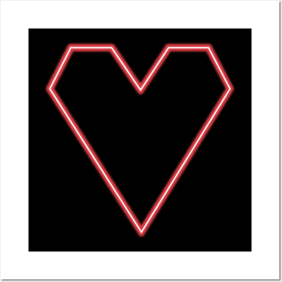 Neon Heart Posters and Art